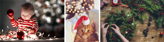 Examples of holiday themed stock photography