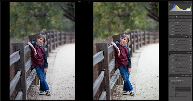 LIghtroom has the tools to help you add warmth to dull images