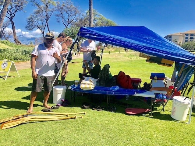 check in tent maui