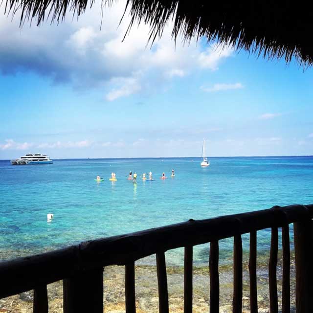 caribbean paddle 
boarding view