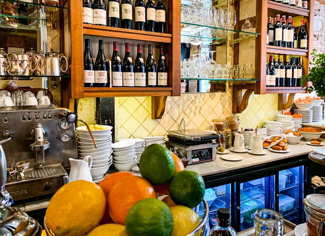 Behind the Buvette counter