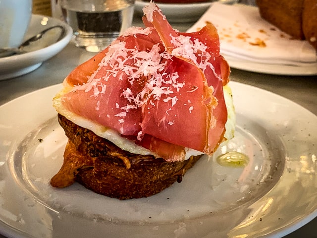 Heaven on toast, Buvette's prosciutto and egg